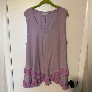 NWOT Boutique Re-Brand Curves to Contour Size 3X Tiered Tunic Waffle Knit Tank